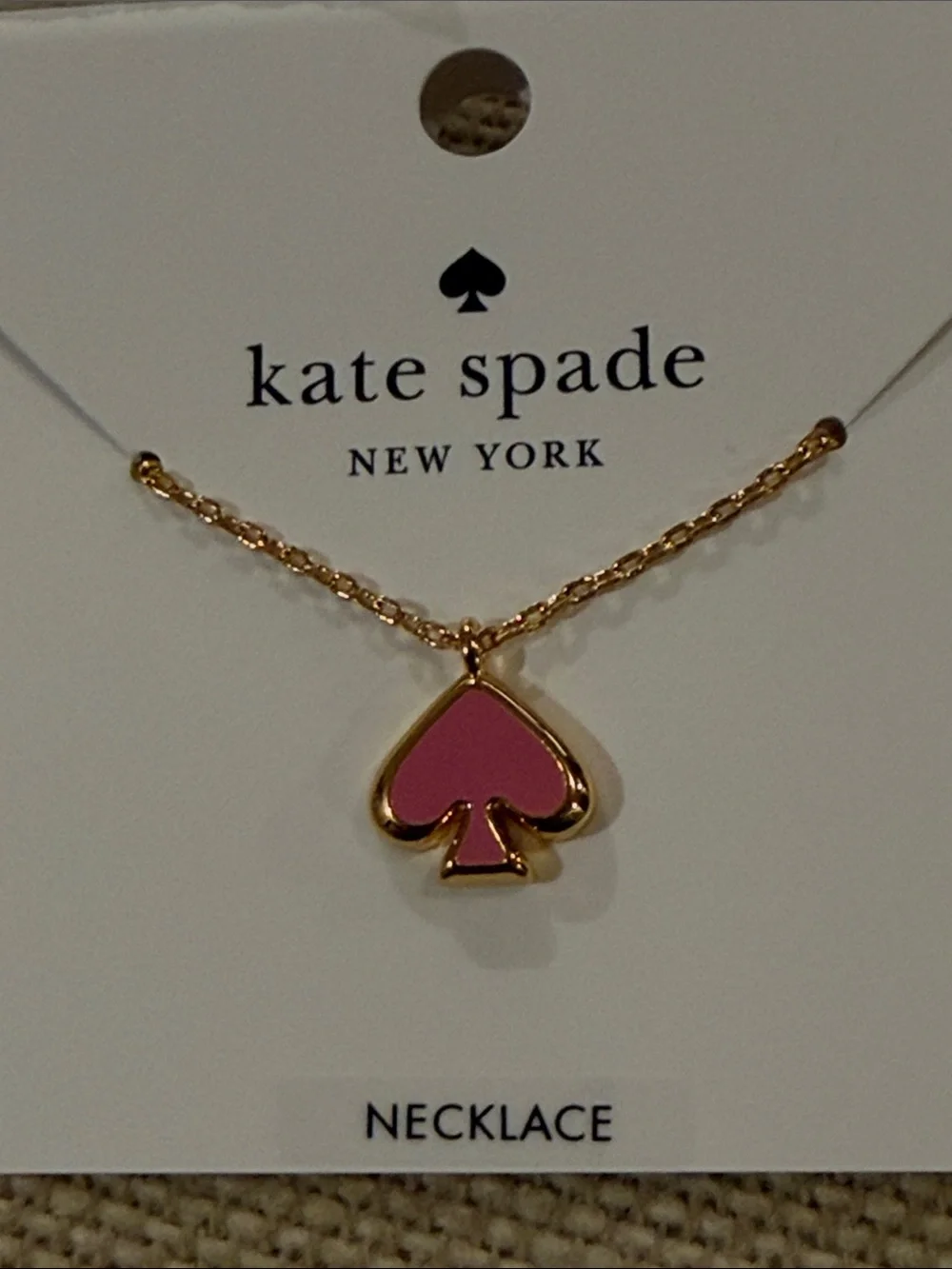 kate spade Everyday Spade Enamel Surf Pink Mini Pendant/NWT